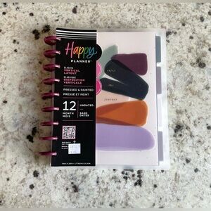 [NEW] Undated Pressed & Painted Frosted Happy Planner Journal - 12 Months